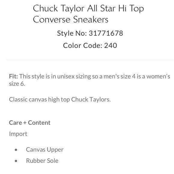 CONVERSE CHUCK TAYLOR HI TOP SNEAKERS NWT AND BOX SIZE 9.5 - Picture 4 of 6